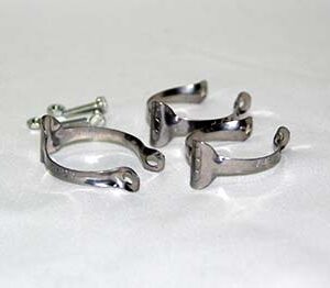 Abrazadera funda cable bicicleta inoxidable, juego 3 unidades