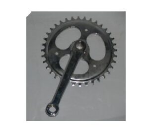 Biela con plato acero 130x36z eje chaveta O