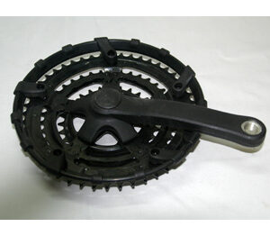 Biela con platos 28/38/48z plastificada 150mm eje cuadrado