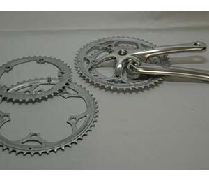 Biela con platos doble 53/39z-52/42z + izquierda 170mm eje cuadrado aluminio