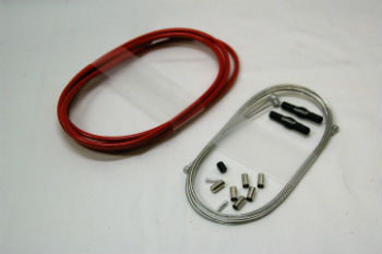 Cables + funda freno kit, color rojo - Imagen 2