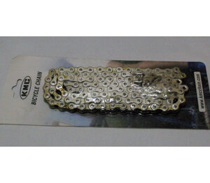 Cadena bicicleta 1 velocidad 110 pasos plateada