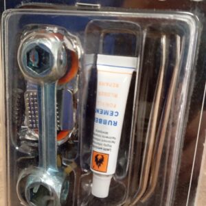 Caja parches con herramientas bicicleta