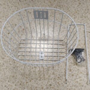 Cesta bicicleta delantera a la horquilla color blanco