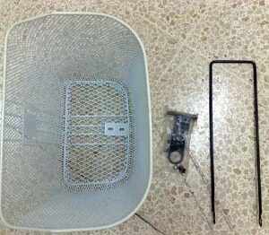 Cesta Taypei bicicleta delantera a la horquilla color blanco