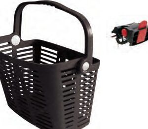 Cesta bicicleta delantera con soporte al manillar plastico reforzada