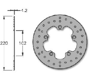 Disco freno Trasero Aprilia RS-50 '99/Yamaha TZR-50 '05
