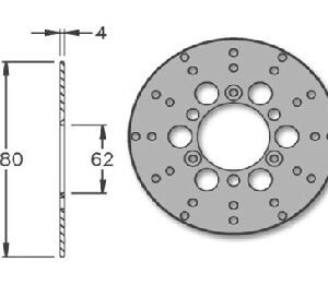 Disco freno Trasero Derbi Savannah/Senda '98/RMX 50cc