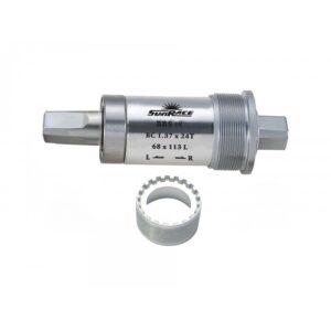 Eje pedalier bicicleta cuadrado bloc rosca BC 107mm