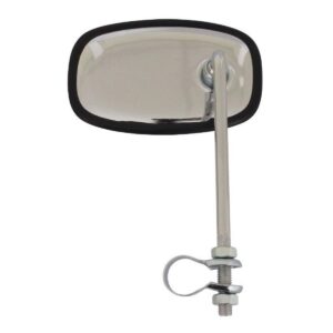 Espejo ciclomotor al manillar ovalado cromado con abrazadera