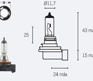 Lámpara Bosch H-8 12v35w