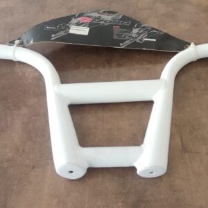 Manillar aluminio bicicleta BMX blanco Zoom
