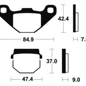 Pastilla freno disco Aprilia-Fantic-Hyosung-Piaggio-Rieju-Suzuki ME44, juego
