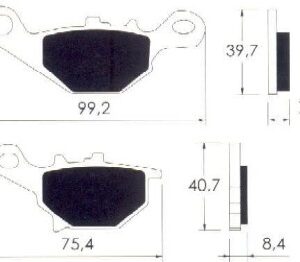 Pastilla freno disco Suzuki Magic/Epicuro/AN 125cc, juego