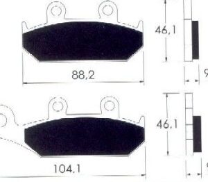 Pastilla freno disco moto referencia Y-2033, juego