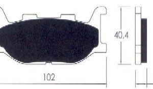 Pastilla freno disco moto referencia Y-2040, juego