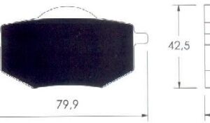 Pastilla freno disco moto referencia Y-2027, juego