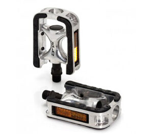 Pedal bicicleta paseo aluminio antideslizante rosca italiana, juego