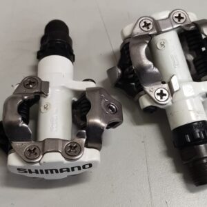 Pedal bicicleta aluminio automaticos SPD blancos, juego