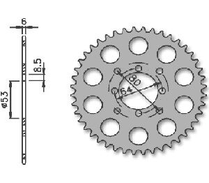Plato arrastre Derbi 38z cadena 420