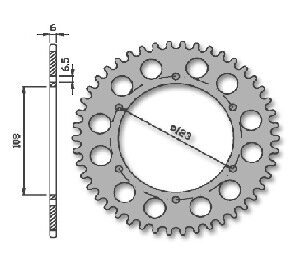 Plato arrastre Derbi GPR 50 '04 48z