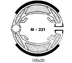 Zapata freno Garelli - Motobecane, juego