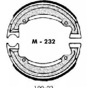 Zapata freno trasero Mobylette, juego