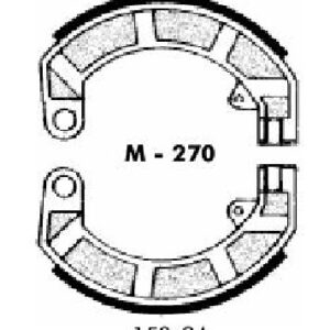 Zapata freno Trasera Vespa 74-125cc, juego
