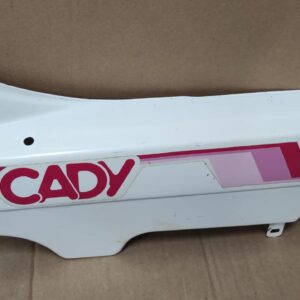 Cubrecadenas izquierdo Mobylette metálico color blanco