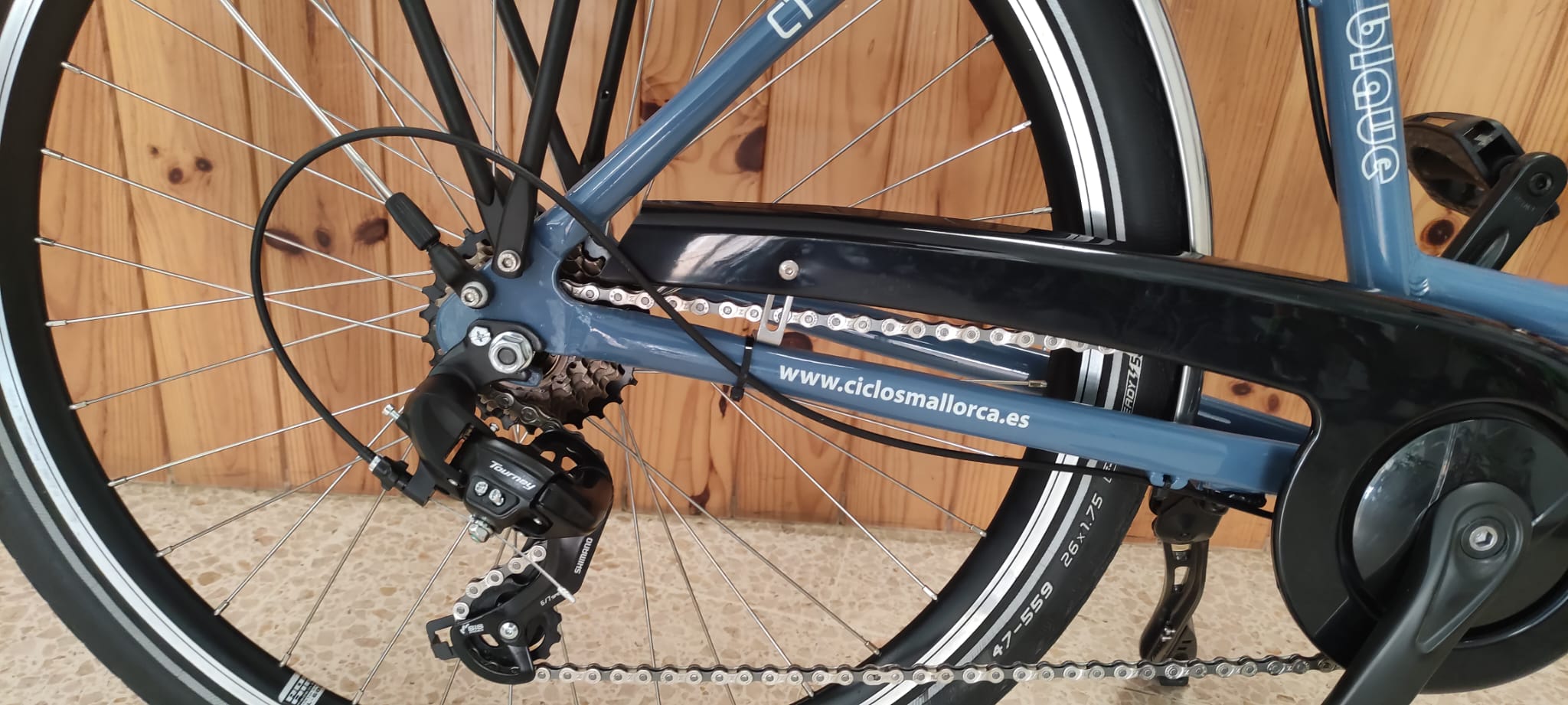 Bicicleta Blaue paseo 26" frenos V-brake 7 velocidades - Imagen 4