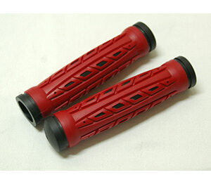 Puños bicicleta goma doble densidad rojo, juego