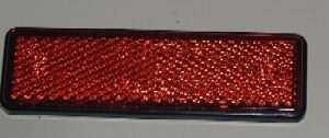 Reflectante rojo trasero ITV rectangular adhesivo