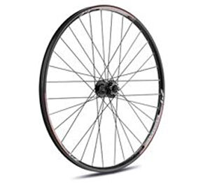 Rueda delantera llanta aluminio negra 29" radios inoxidables freno disco 6 tornillos