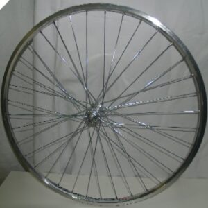 Rueda delantera llanta aluminio 700c radios acero eje tuercas