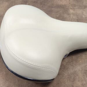 Sillin bicicleta paseo/trekking con muelles color crema