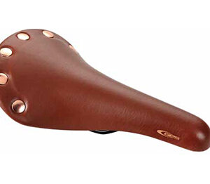 Sillin bicicleta Fixie con remaches tipo RETRO color marrón