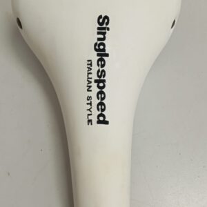 Sillin bicicleta Fixie Single Speed con remaches color blanco