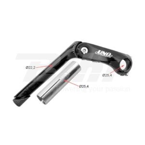 Tija manillar aluminio regulable manillar bicicleta medidas 22.2/25.4mm color negro