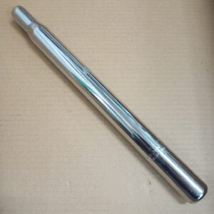 Tija sillín bicicleta hierro 28.6 x 280mm largo cromada