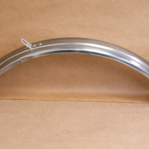 Guardabarros bicicleta metálico cromado delantero 26", unidad suelta