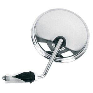 Espejo ciclomotor al puño redondo pequeño cromado