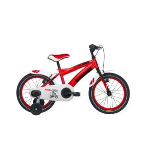 Bicicleta Adriática infantil 16" 1 velocidades con estabilizadores color Rojo